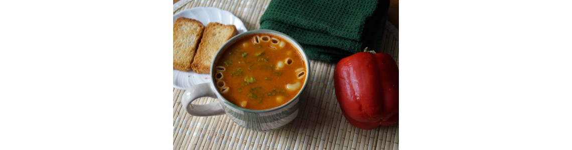 Roasted Bell Paper Pasta Soup