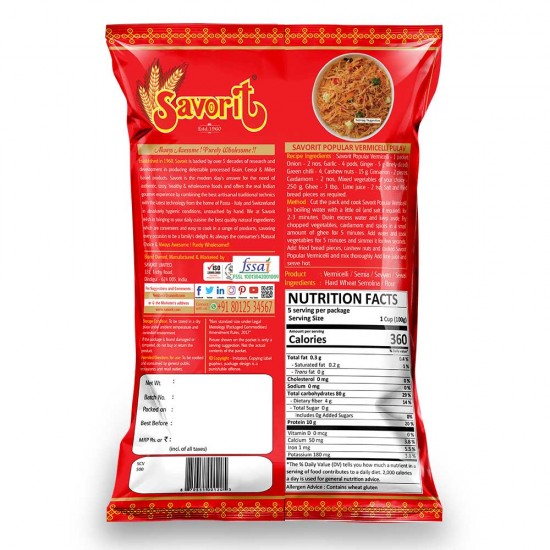 Savorit Popular Vermicelli 500 GM Savorit Popular Vermicelli 500 GM