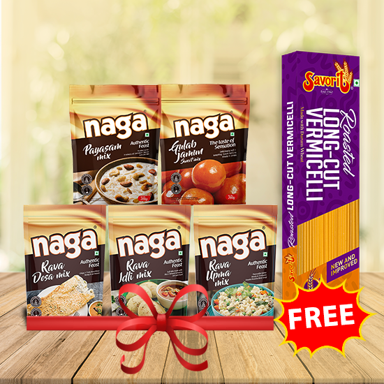 Special RTC Combo Offer Naga payasam mix+Naga gulabjamun mix+Naga Rava upma mix+Naga Rava dosa mix+Naga Rava idli mix+Long raosted vermicelli Special RTC Combo Offer Naga payasam mix+Naga gulabjamun mix+Naga Rava upma mix+Naga Rava dosa mix+Naga Rava idli mix+Long raosted vermicelli
