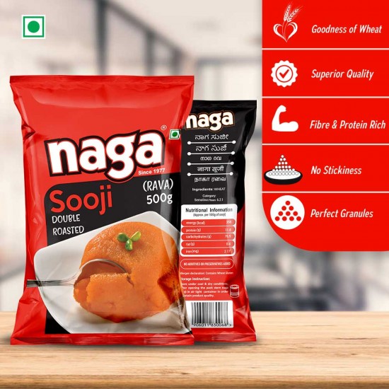 Naga Double Roasted Sooji 500g
